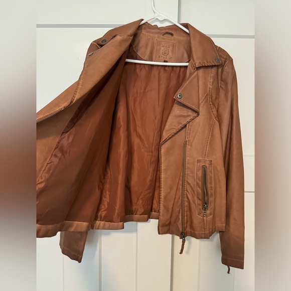 Tan Leather Jacket - Picture 2 of 2